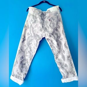 White Custom Painted Levi’s